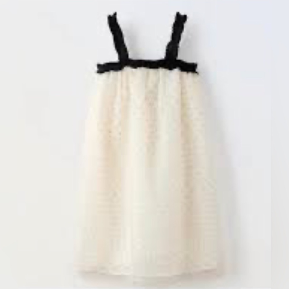 Zara Black and Cream Garment dress kids size 11-12